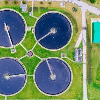 Drone view of a facility with odor problems