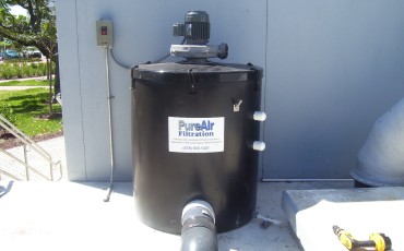 PureAir drum scrubber installed outdoors