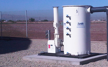 PureAir's emergency gas dry scrubber installed outside
