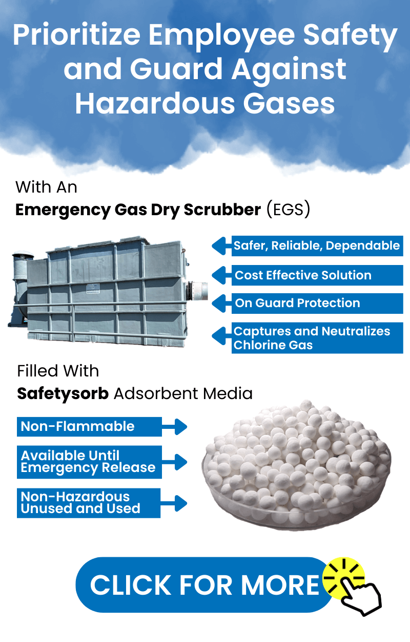 Prioritize employee safety and guard against hazardous gases with an Emergency Gas Scrubber filled with Safetysorb adsorbent media